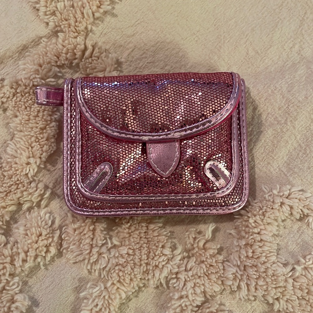 Mini Pink Glitter Sparkly Wallet/Coin Purse - Picture 1 of 6